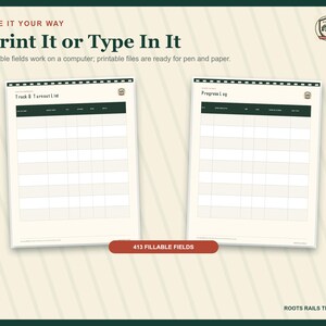 Model Railroad Project Planner Printable, Train Layout Budget and Progress Tracker, Fillable PDF, Model Train Gift