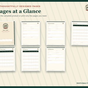 Rail Trip Budget and Savings Planner Printable, Train Travel Expense Tracker, Fillable PDF, Railroad Vacation Organizer
