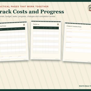 Model Railroad Project Planner Printable, Train Layout Budget and Progress Tracker, Fillable PDF, Model Train Gift