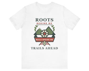 Camiseta Roots Rails Trails, Camiseta Familiar de Ferrovia e Atividades ao Ar Livre