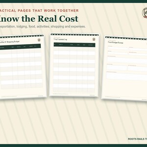 Rail Trip Budget and Savings Planner Printable, Train Travel Expense Tracker, Fillable PDF, Railroad Vacation Organizer