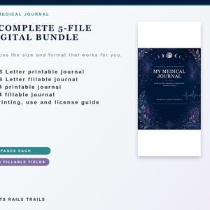 Medical Journal Printable & Fillable PDF, Caregiver Health Binder, Medication Organizer, Appointment and Medical Records Planner