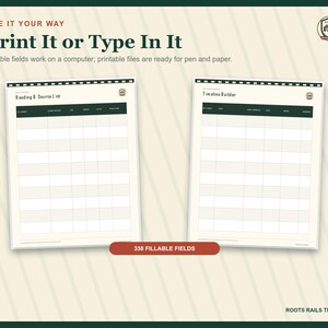 Railroad Reading and Research Log Printable, Rail History Source Tracker, Fillable PDF, Train Historian Journal