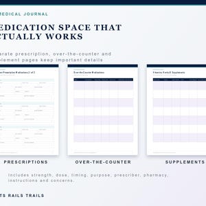 Medical Journal Printable & Fillable PDF, Caregiver Health Binder, Medication Organizer, Appointment and Medical Records Planner