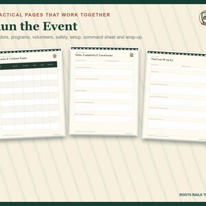 Railroad Event Planning Kit Printable, Train Club and Historical Society Organizer, Vendor Volunteer Budget Fillable PDF
