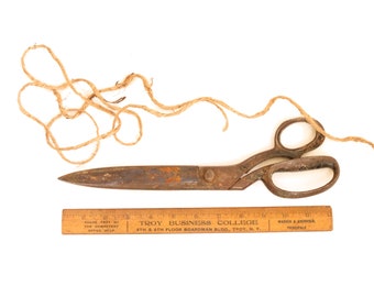 Vintage Large Scissors - Old Big Scissors - Antique Foot Long Scissors - Antique Scissors