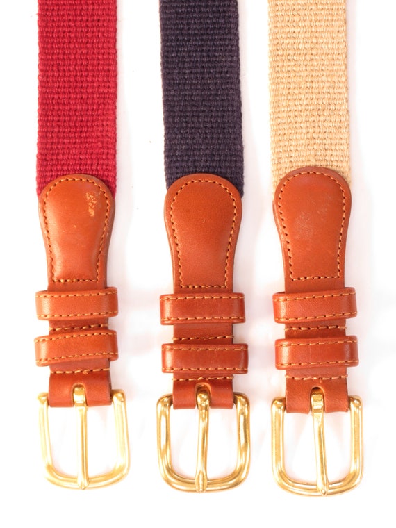 VINTAGE LIKE NEW COACH SET 3x BELTS NEW COACH VINTAGE BRITISH TAN LEATHER WOMEN main image 2