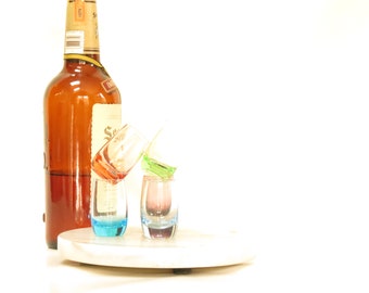 Set of 5 Vintage Colorful Shot glasses - Old Colored Shot Glasses - Mid Century Barware - MCM Shot Glasses - MCM Barware