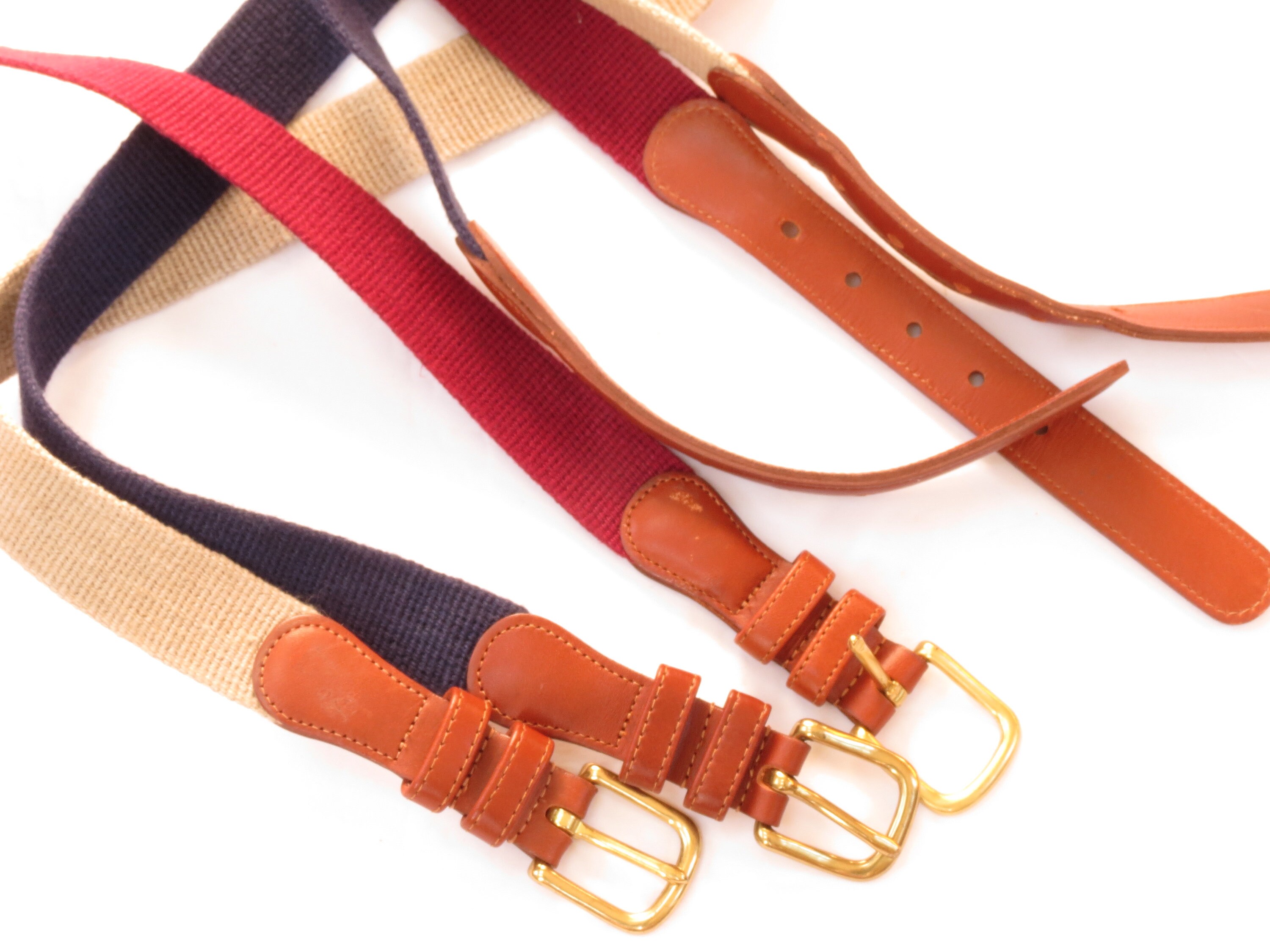 3 80s Coach Web Belts - 3 Vintage Coach Size 32 Web Belts  display picture 1