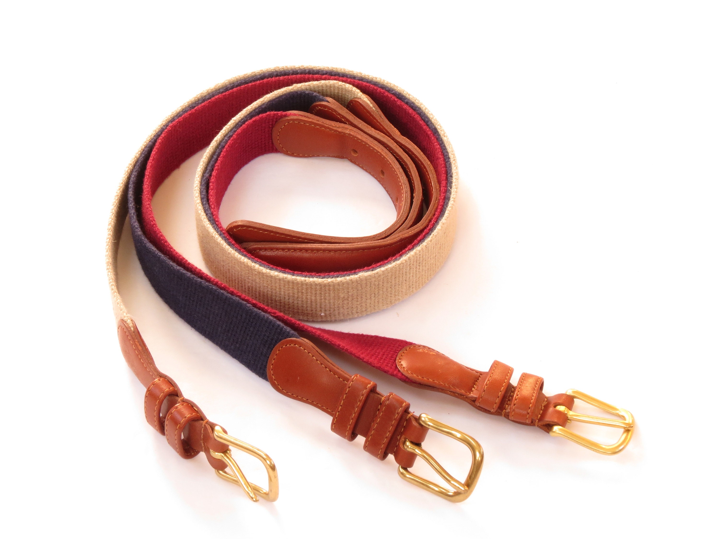 3 80s Coach Web Belts - 3 Vintage Coach Size 32 Web Belts  display picture 3