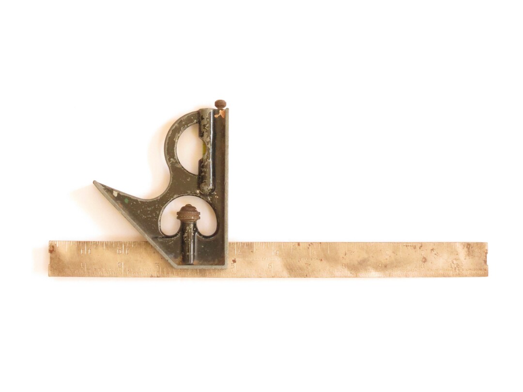 Old Level Ruler Image Antique 2 Pc. Metal Level and Ruler - Antique Tools - Union Tool Co ...