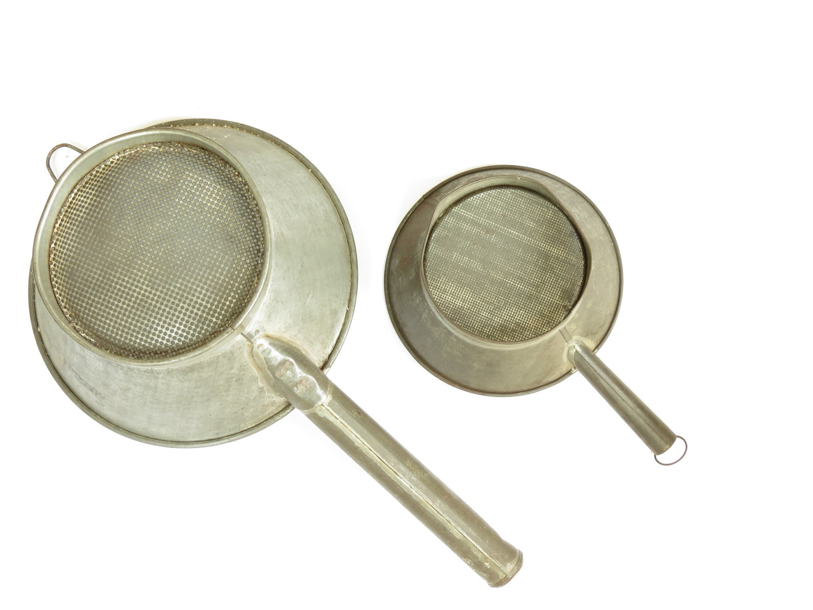 Pair of Antique Strainers - Pair of Old Colanders - Antique Kitchen ...