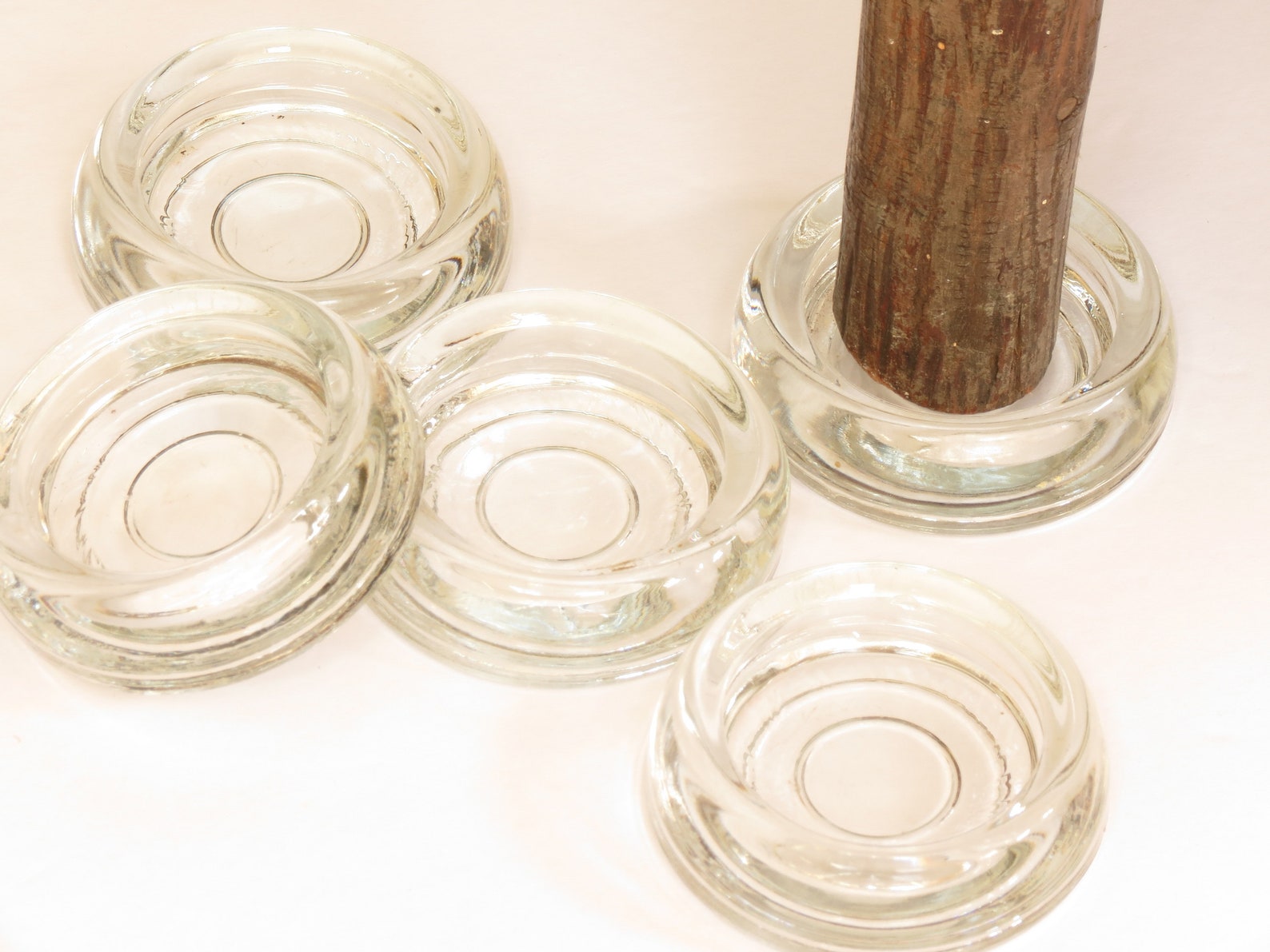 Set of 5 Vintage Glass Furniture Casters Old Glass Caster Etsy