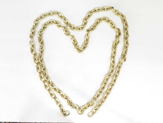 Two 49 Inch Gold Tone Club Chains - Vintage Gold … - image 2