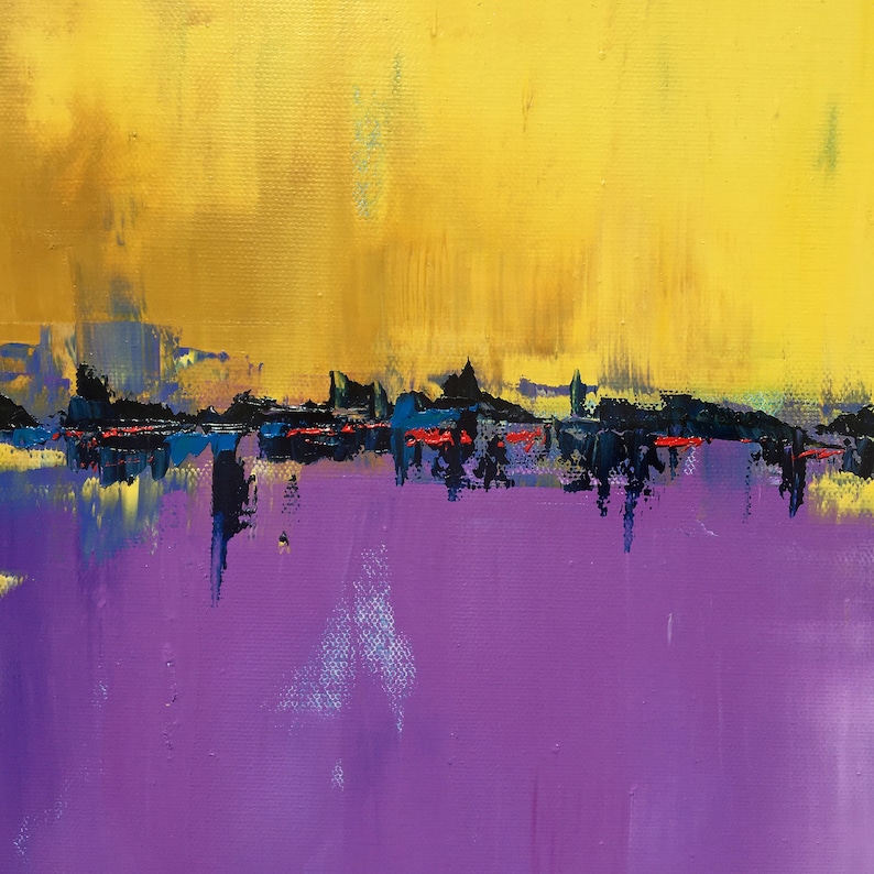 Dreamscape abstract canvas wallart painting unframed ready to hang fineart abstract modern oil paint vivid artwork