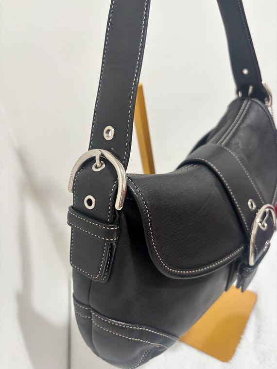 バッグ COACH 2004 Soho Signature Buckle Tote Y2K 2004 Coach soho buckle bag - Gem