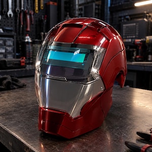 Iron Man Style 3D Printed Welding Helmet / Cosplay Prop