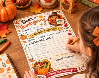 Thanksgiving-Vorlage für Kinder (PDF zum Ausdrucken)