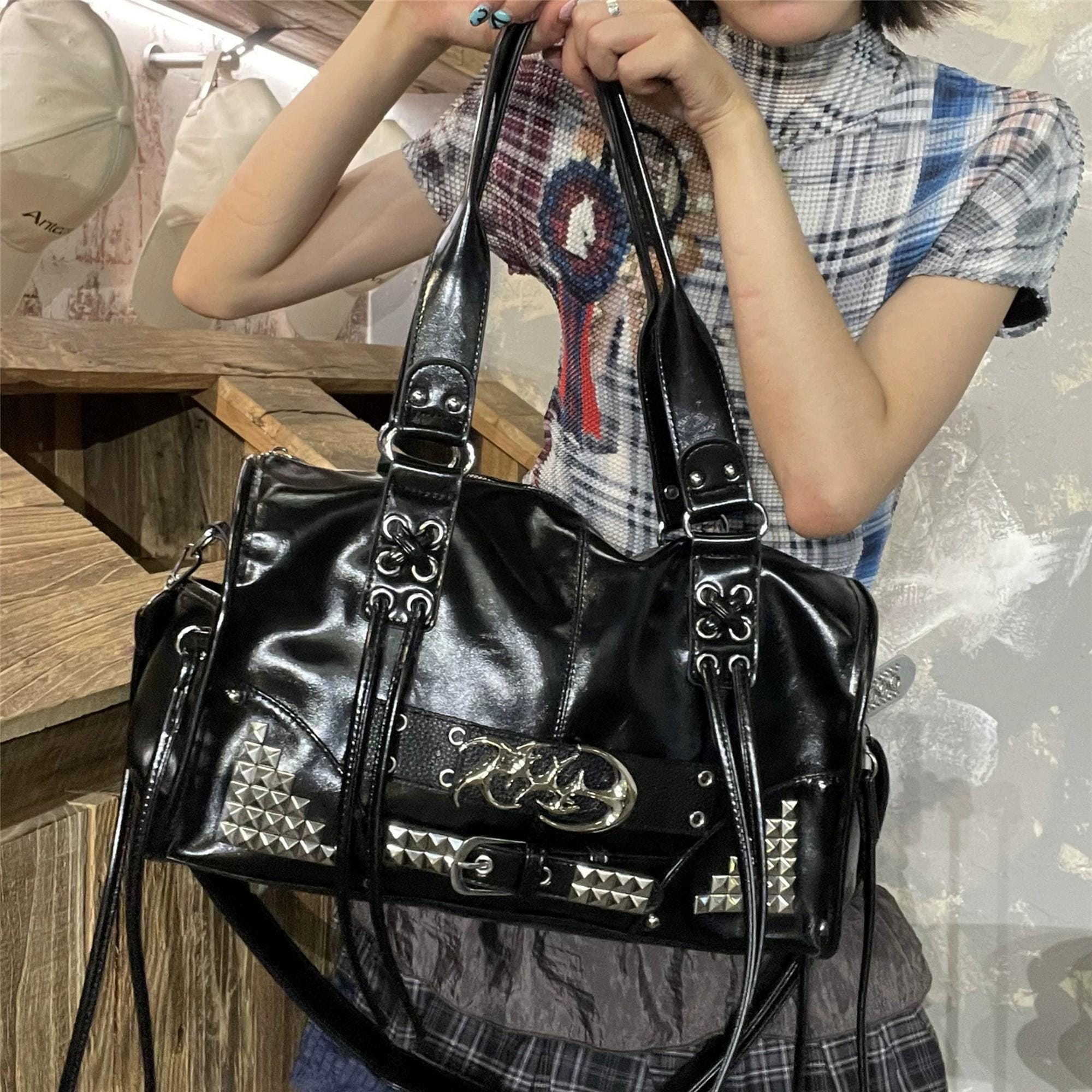 Y2k Leather Bag - Etsy Canada
