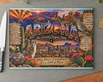 Arizona Grand Canyon State Cutting Board  Desert Beauty and Adventure