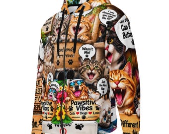 Cat Lovers All Over Print Zip Hoodie – The Rican Cook Collection