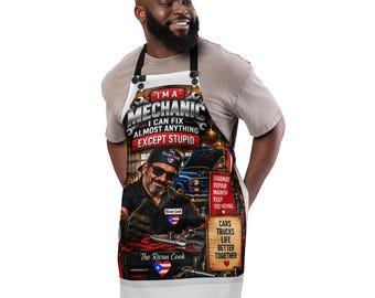 I’m a Mechanic Funny Garage Apron Puerto Rican Auto Repair Gift