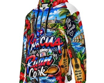 Puerto Rican Boricua All Over Print Zip Hoodie