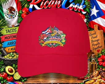 Cuban American Pride Embroidered Dad Hat  Cuba Heritage Custom Hat