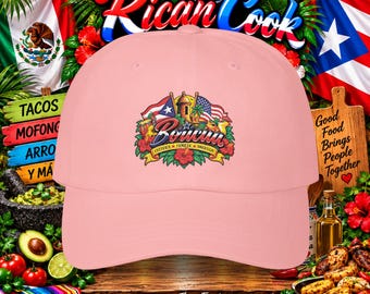 Boricua Puerto Rican Pride Embroidered Dad Hat Puerto Rico Heritage Hat