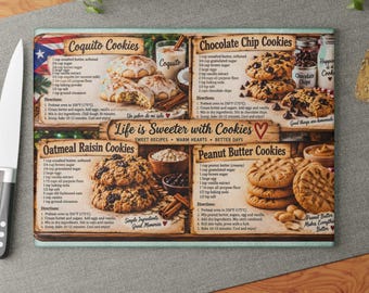 4 Favorite Cookie Recipes Cutting Board  Life Is Sweeter With Cookies