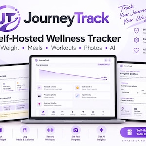Self-Hosted Wellness Tracker Software | Weight, Meals, Workouts & Progress Photos | Docker/ Windows App