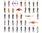 Star Trek - All Series - All crews - 24x36 Poster