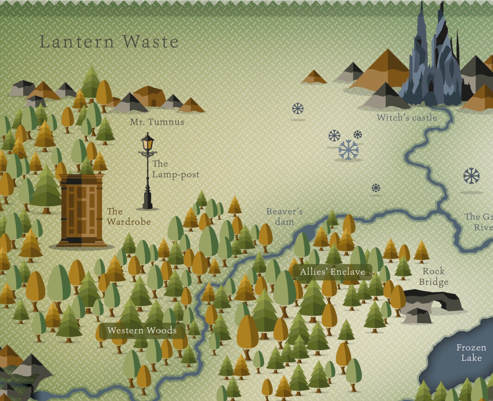 Narnia Map 19x13 Poster | Etsy