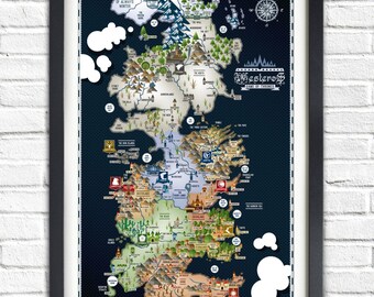 Game of Thrones - Westeros Map - 19x13 Poster