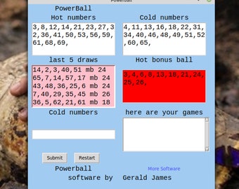 Powerball Numbers software  for Windows 7 , 8 & 10