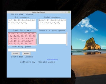 Canada Lotto Max Lottery Numbers software CD for Windows 7 , 8 , 10