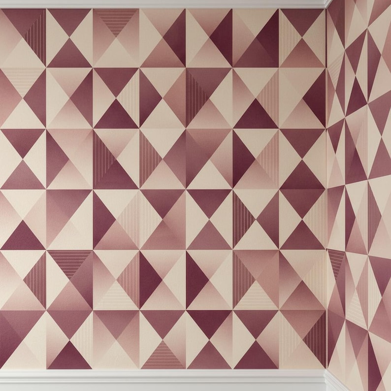 Geometric Pattern Wallpaper for Abstract Living Room - Etsy