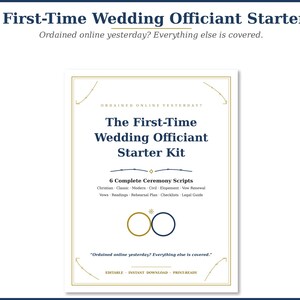 Startpakket voor beginnende huwelijksambtenaren, ceremoniescripts, geloftebibliotheek (digitale download)