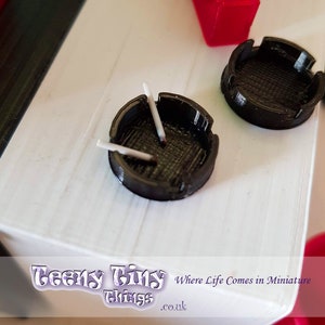 Dolls House 1/12th Scale Miniature Ash Trays Set of Two