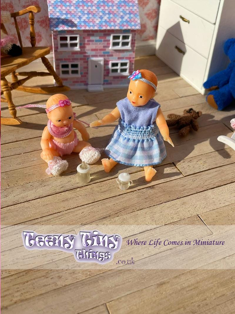 Dolls House 1/12th Scale Miniature Toddler Doll with moving head and limbs  face up