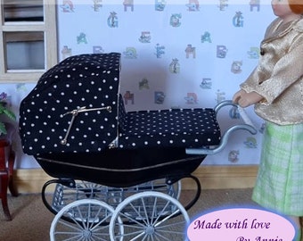 miniature silver cross pram