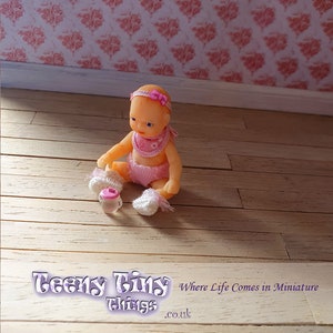 Dolls House 1/12th Scale Miniature Baby with moving head and limbs Six Month Old Size image 4
