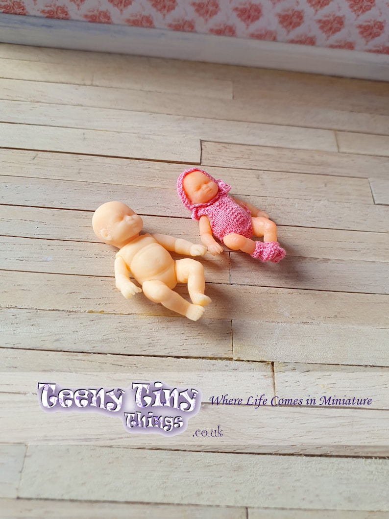 Dolls House 1/12th Scale Miniature Baby with moving head and limbs Six Month Old Size image 1