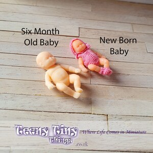 Dolls House 1/12th Scale Miniature Baby with moving head and limbs Six Month Old Size image 9