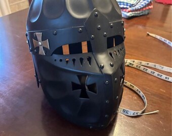 Medieval Crusader Great Helm — Knight Cosplay Helmet Made to Order