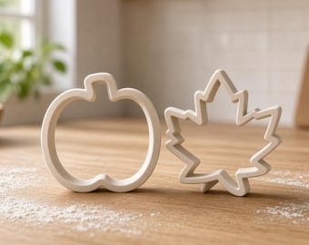 Season Cookie Cutter Duo — Pumpkin + Maple