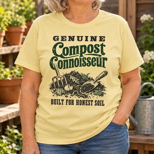 Compost Connoisseur Shirt, Vintage Composting T-Shirt, Organic Gardening Tee, Soil Lover Shirt, Gardener Gift