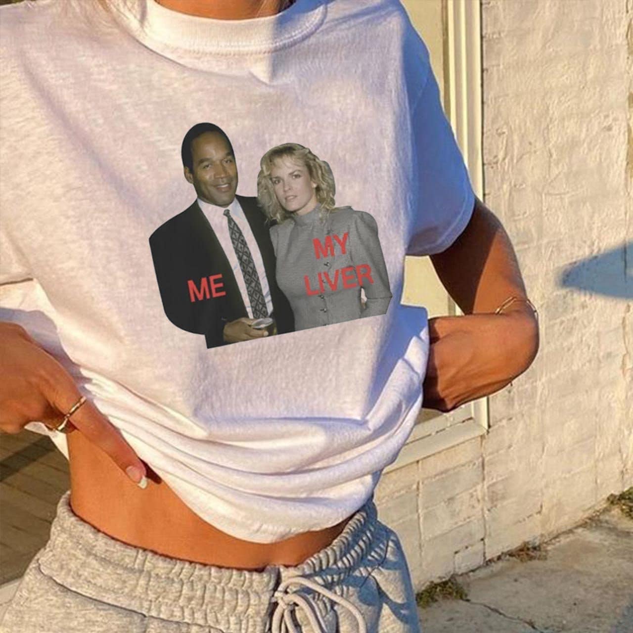 Discover OJ Simpson And Nicole Brown Simpson Me My Liver Shirt