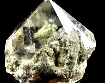 Himalaya groen chloriet fantoomkwartskristal