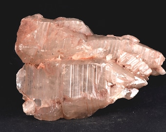Himalayan golden pink Scalar ice quartz ,rainbows, deep striated  gwindel ,gateways multi termination ,Nirvana,hematite coated #5995